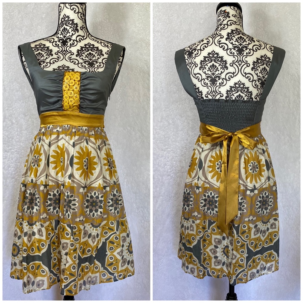Anthropologie Button Dress